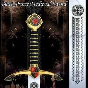  40 Black Prince Medieval Crusader Long Sword Unsharpened 