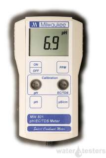 Milwaukee MW802 Smart pH EC TDS Meter/Tester 10 SM802 0810666003822 