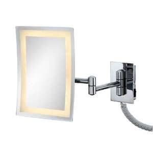  Single Sided LED Rectangular Mirror Plug In in Brushed 