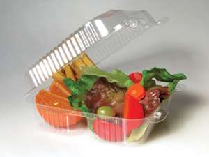 100 Plastic Food To Go Containers Clear Large 3 Comp  