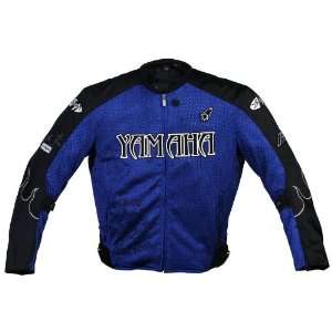   Yamaha Flame Mesh Mens Textile Motorcycle Jacket Blue/Black XXXXXL