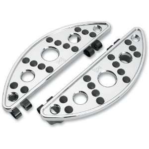   Cycles Short Driver Floorboards   12in.   Semi Circle   Chrome 06 824