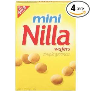Nabisco Mini Nilla Wafers, 11 Ounce (Pack of 4)  Grocery 