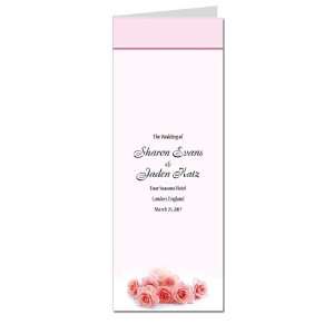  90 Wedding Programs   Pink Passion Roses