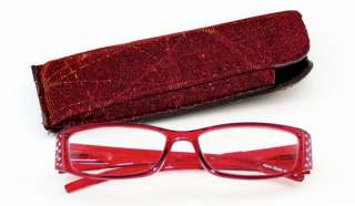 100 Red Rhinestone Computer Reading Glasses 1.50  