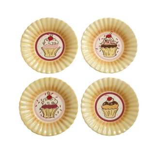 Pfaltzgraff Red Velvet Cupcake Plates, Set of 4 025398063123  
