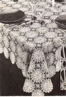 Crochet MOTIF BLOCK Lucky Star Round Tablecloth PATTERN  