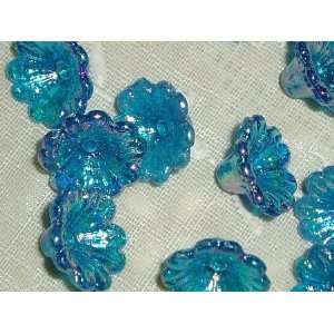   AB Shimmer Wave Petunia Plastic Flower Beads: Arts, Crafts & Sewing