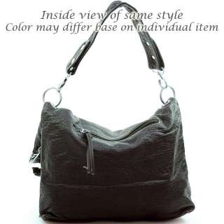 Soft fashion stone washed convertible tote bag w/ fold over flap 