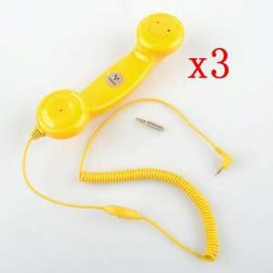  Neewer 3x HOT YELLOW Retro Cell Phone Handset for iphone 