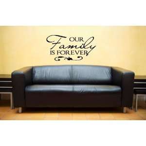 com Vinyl Wall Decal   Our Family is Forever.   selected color Pink 