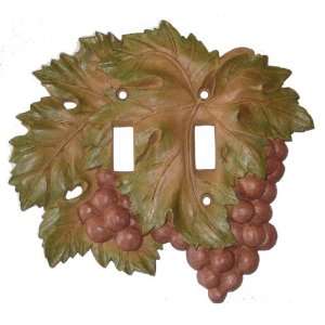  Grape Double Toggle Switch Plate Cover Wine Cellar Decor 