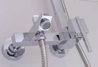 Square Wall Mounted Bathroom Rain Shower Faucet Set A66  