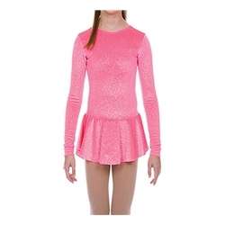 Mondor model 2711 figure skating dress pink glit sz YJ  