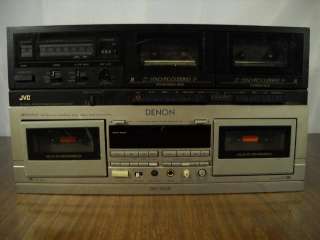 Lot of 2 Dual Cassette Tape Deck Players JVC TD W103 Denon DN 740R For 