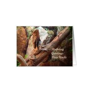  Birthday Uncle   Animal Reptile Lizard Card Health 