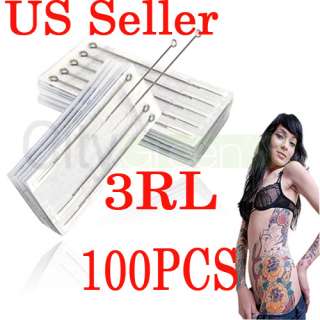 US Seller 100 PCS Disposable Tattoo Needles 3 Round Liner 3RL  