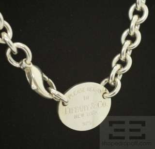 Tiffany & Co. Sterling Silver Return To Tiffany Oval Tag Necklace 