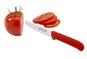Messermeister 4.5 Serrated Tomato Knife with Sheath   Red 