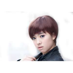   Pony short DARK BROWN hair lady straight party Wigs jf010295 Beauty