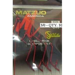 Matzuo America Sickle Hook Octopus Red Chrome size 3/0 