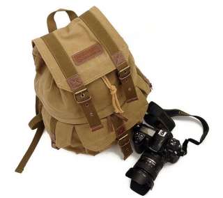 DSLR Canon Nikon Canvas Camera Backpack Bags Rucksack  