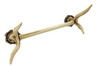 this beautiful deer antler wall mounted paper towel holder features 