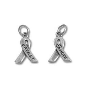  Breast Cancer Awareness Sterling Silver Ribbon Charm Arts 