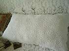 one elegant hand crochet lace white cotton large pillow $