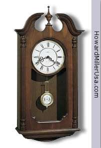   Howard Miller chiming cherry wooden case pendulum Wall Clock  