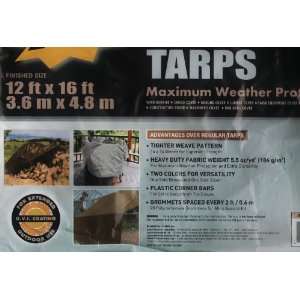  Heavy Duty Tarps (Maximum Weather Protection) 12ft x 16ft 