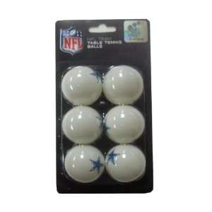  Franklin NFL Table Tennis Balls 6 pack   Dallas Cowboys 