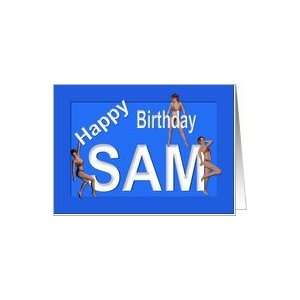  Sams Birthday Pin Up Girls, Blue Card Health & Personal 