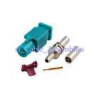 Fakra crimp Jack female RF connector Waterblue /5021 Neutral coding 