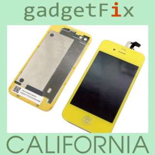 CDMA iphone 4 compatible yellow front housing lcd touch screen back 