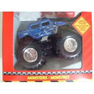   Tonka Monsters Blue with Silver Flames Fast Pull Back Truck Toys