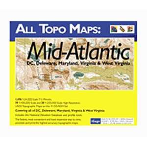  iGage All Topo Maps Mid Atlantic Map CD ROM (Windows) GPS 