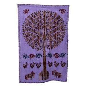  Home Decor Rajrang Tree of Life Patch Work Cotton Purple 