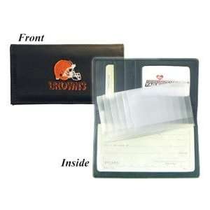   Cleveland Browns Embroidered Leather Checkbook Cover