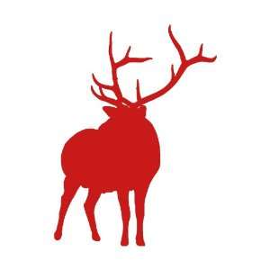  Deer RED vinyl window decal sticker