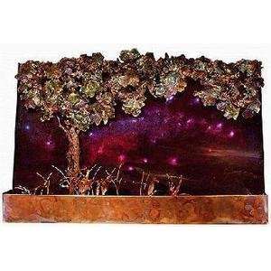 Indoor Horizontal Copper Wall Fountain   Galaxy Tree  