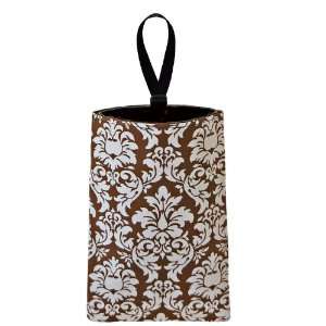 Auto Trash (Brown Damask) by The Mod Mobile   litter bag/garbage can 