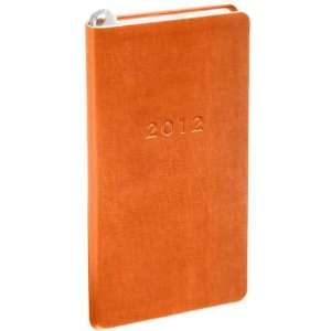 GALLERY LEATHER ORANGE Leather Weekly Pocket Planner 2012 (Size 6.25 